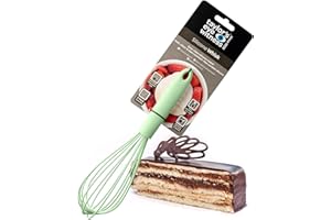 Taylors Eye Witness Large Green Silicone Whipping Whisk - Dishwasher Safe. Sturdy Build, Non-Scratch Balloon Head. Easy Clean. Odour, Stain & Heat Resistant (260°C/500°F). 5 Year Guarantee