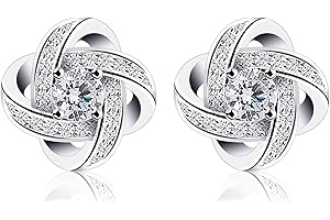 B.Catcher Earings for Woman Silver Earrings Studs Cubic Zirconia Gemini Sets