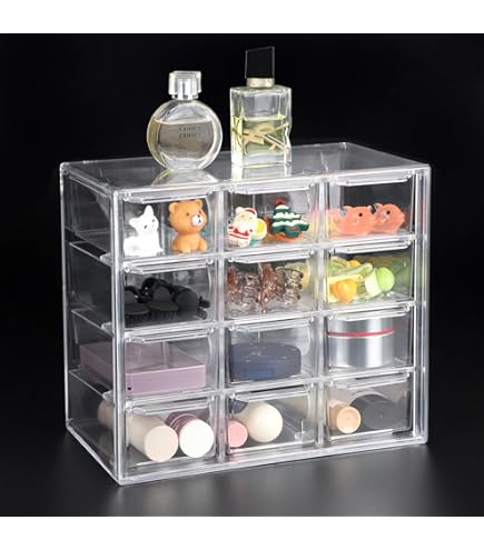 MUXHEL Set van 4 stapelbare bureau-organizer met laden, opbergdoos met MUXHEL Set van 4 stapelbare bureau-organizer met laden, opbergdoos met