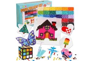 MELAND M Meland Fuse Beads Kit - 11000pcs 36 Colors Iron Beads Set for Kids with 5 Pegboards, 2 Tweezers, Ironing Paper, Chain Accessories for DIY Crafts