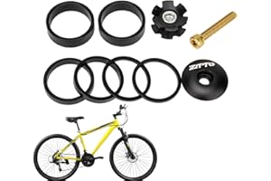 Kongou Espaciadores de Auriculares para Bicicleta, Espaciador de Soporte Inferior,Espaciadores de Auriculares para Potencia de Bicicleta | Arandela de Horquilla, Kit de espaciadores de Auriculares