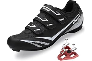 Milazzo Cycling Shoes Mens, Road Bike Indooor Cycling Shoes Spin Shoestring with Compatible Cleat Peloton Shoe with SPD and Delta Lock Pedal Riding Shoes