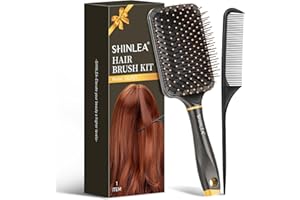 SHINLEA Set de Brosse Cheveux Démêlante - Brosse Brushing Lissante Pour Femme, Réduisant L'emmêLement Et La Casse des Cheveux, Adapté Pour La Dédélange en Humidité et en Séchage