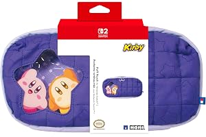 HORI Puff Pouch (Kirby & Waddle Dee) for Nintendo Switch 2 - Soft Carrying Bag for Switch 2 - Officially Licensed by Nintendo
