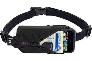 SPIbelt Running Belt Original Pocket, No-Bounce Waist Pack for Runners, iPhone 6 7 8 X, Made in USA for Men and Women, Workout Fanny Pack, Adjustable One Size, Expandable Pouch