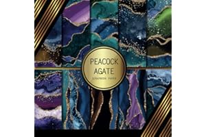 Scrapbook Paper: Peacock Agate: Double Sided Craft Paper For Card Making, Origami & DIY Projects | Decorative Scrapbooking Paper Pad