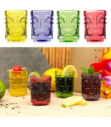 4 Verres à Shot Cactus Design - 50ml - Idéaux Pour Tequila Ou Cocktails Fun