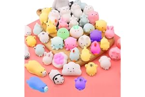 ENTHUR 18pcs Random Squishy Toys Mochi Squishy Toys Party Favors for Kids Animals Squishy Stress Toys Unicorn Panda Rabbit Frog Piggy Elephant Polar Bear Seal Cat Toys for Girls & Boys