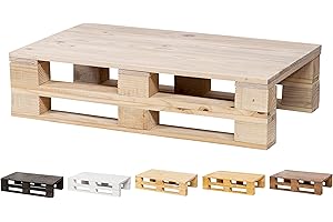 PALETS TALAVERA Mesa Auxiliar/Mesa de Centro de PALETS NUEVOS - Mesa Vintage - RÚSTICA (60cm X 36cm, Acabado Crudo)