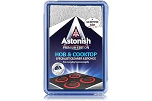 Astonish Specialist Kochfeld- und Kochfeld-Reiniger und Schwamm, 250 g