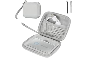 ProCase Custodia per Samsung Memorie T7 / T7 Touch SSD Esterno Portatile da 500GB 1TB 2TB Unità a Stato Solido Esterna Hard Disk, Borsa per Il Trasporto -Argento