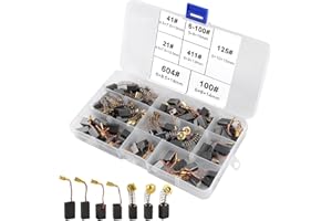 UYUYong 72 PCS Balais de Charbon Machine Electrique Brosses de Carbone Brosses de Carbone pour Ponceuses Charbon Moteur Dureté Elevée pour D'angle Meuleuse Scies Outils Électriques 7 Tailles-Style 2