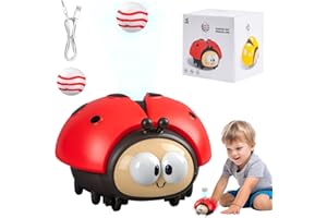 CelestiMingle Ladybug Suspended Ball Toy, Cute Electric Floating Ball Game, Interactive Sensory Hover Ball Toy for Kids, Baby Learning Toys for Boys Girls Age 3+, Fun Birthday Gift (A)