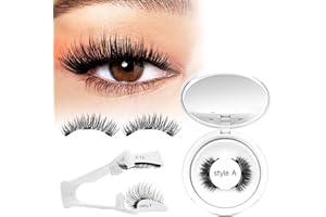 Ciglia Magnetiche Con Applicatore, Higu Clace Ciglia Magnetiche Naturali Riutilizzabili Impermeabili Non Necessita Di Colla, Facili Da Indossare E Rimuovere (Set A)