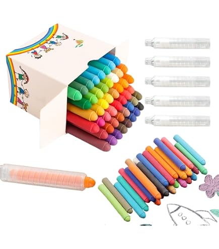 Craies De Couleurs 100 Pièces - 5 Couleurs, 7 Cm, Non Toxiques, Pour Tableau Et Dessin - 5