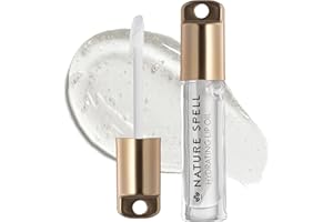 Nature Spell Hydrating Tinted Lip Oil, Shine Finish, Plumping & Nourishing Lips with Hyaluronic Acid & Sacred Oils, Scented, Vegan, Sicilian Pistachio Glaze (transparent, non-shimmer) 6ml