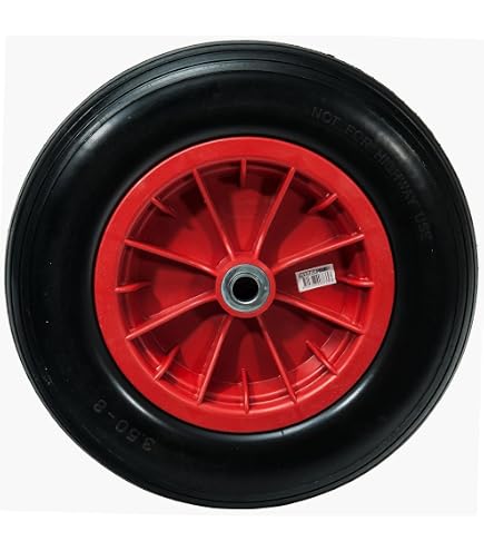 Lot De 2 Roues PU 3.50-8 – 350 Mm, Increvables, Palier Lisse – Pour Brouette, Chariot, Usage Industriel