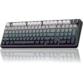 Aula F99 Pro 3 Modlu RGB Hot Swap Mekanik Nimbus V3 Switch Kablosuz Makrolu Klavye Gradyan Gri