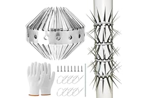 EWRTIUQA Ceinture Anti Chats pour Arbre et Gouttière Piege a Fouine, 100cm Protection Anti-martre en Acier Inoxydable, Protection Contre Les Martres, Ratons Laveurs et Chats pour Toit, Gouttière et la Maison