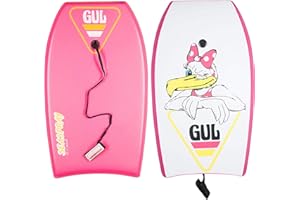Gul Seaspray Kids Childs 33 inch Bodyboard - Slick Colourful Design Boogieboard - Leash included