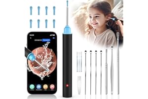 VIYSPNV Otoscopio 1920P HD WIFI Wireless Digitale Endoscopio Telecamera con iOS e Android con 6 Luci LED per Bambini Adulti e Animali Domestici per Orecchio Compatibile