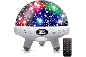 YACHANCE Kids Night Light Projector with White Noise Machine, 29 Soothing Sounds Star Projector, Baby Sensory Lights Toys for Children, Boy & Girls Gifts, Sound Machine with Timer and Remote