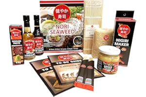 Seba Garden - Kit completo SUKUYOKA para hacer sushi, 9 piezas, ideal para probar o como regalo, guía en varios idiomas (idioma español no garantizado)