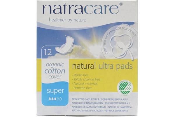 Natracare Organic Ultra Super Pads with Wings - Pack of 12