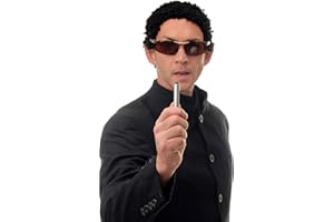 WIG ME UP- 90657-P103 Peluca Carnaval Halloween Hombres Mujeres, Cortos, rizos Negros, africanos Afro Rizado