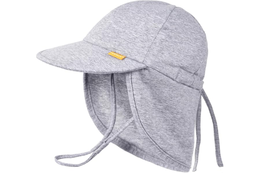 FURTALK Cotton Baby Toddler Sun Hat UPF 50+ UV Protection Kids Unisex Girls & Boys Summer Cap with Adjustable Chin Strap Neck Flap