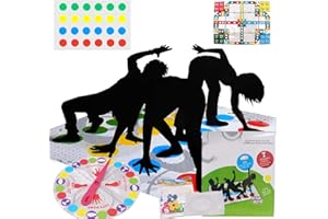 YINENGD Twisting Game,Jeux de Torsion,Jeu de Torsion pour Enfants Adultes,Jeu de Sol avec Tapis de Jeu,Jeu d'équilibre de Torsion pour Enfants et Adultes,Jeu d'équipe Famille,Anniversaires d'enfants