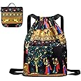 GWAWG 1 PCS Drawstring Foldable Large Capacity Dry-wet Separation Travel Sports Backpack, Exotic Drawstring Gym Sack Backpack Bag