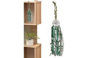 WANGDUODU Carillon à vent décoratif pour fenêtre | Couronne de clochettes de sorcière faite à la main - Pendentif mural pour porte de porte, décoration de jardin, pendentif cloche de sorcière pour porche,