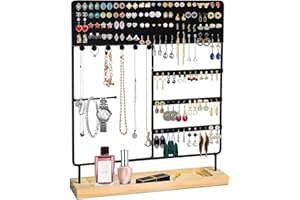 Unipampa Présentoir à bijoux, Porte-bijoux, organisateur de boucles d'oreilles, Organisateur de bijoux, Boucles D'oreilles Boîtes à Bijoux, Support pour Boucles d'oreilles, Bracelets, Colliers, Bagues