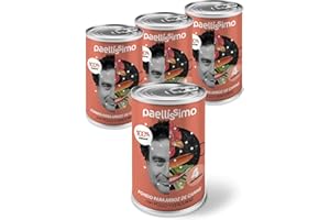 Paellissimo - Caldo Concentrado para Arroz de Carne elaborado con Pollo y Verduras | 100% Natural y Sin Gluten | 4 Raciones x Lata (Contenido por Lata 400gr) | 4 unidades