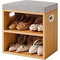 Panca Scarpiera Con Cuscino - 42x39x28cm, Bianco - Sedile Imbottito E Ripiano Regolabile - Foto 5