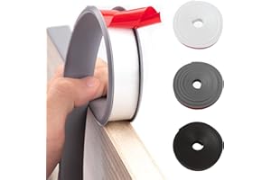 XIAOHILL Multi-Spec U-Shape Flexible Furniture Edge Banding, Self-Adhesive TPE Edging Protector Strip, Edge Trim for Wood Veneer Cabinets Tables Chairs Shelves Restoration (Grey, 16mm x 5m)