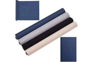 CRASPIRE 4 Colori 51 x 11.8 Libro Panno Tessuto di Lino Superficie Carta Sostenuta Rilegatura Libro Copertina per Rilegatura Libro Forniture Scrapbooking Protettore Tela Libro Album Fai da Te