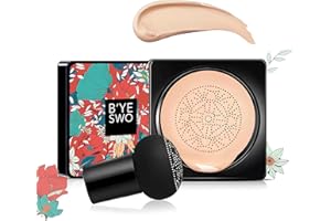 HOUSN Mushroom Head Air Cushion CC Cream, BB Crème Fond de Teint à Coussin d'air,Correcteur de Maquillage nu Durable,Pigment Hydratant éclaircissant, Base de Maquillage Uniforme pour La Peau - 20g - Naturel