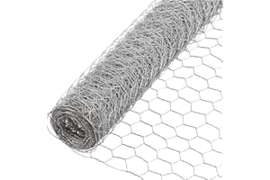 GSHUR 0.4 x 5M Chicken Wire, Wire Mesh Roll, Galvanized Chicken Fence Rabbit Wire, Chicken Wire Mesh Fence for Pet Rabbit Chicken Fencing