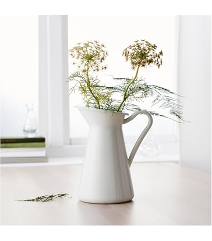 Brocca In Metallo Vintage Francese BESTonZON – Vaso Decorativo In Stile Country, Innaffiatoio Rustico Per Fiori Secchi E Arredamento - 4
