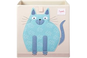 3 Sprouts Cube pudełko do przechowywania – organizer dla dzieci i małych dzieci – kot