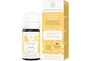 Wolfsbacher Natur - Remedio de Flores de Bach contra la Ansiedad para Perros y Gatos - 1.200 glóbulos contra la ansiedad - Mezcla de Flores contra el estrés según el Dr. Bach