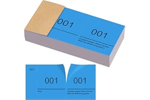 Nezyo Doppelnummern Blöcke 1-100 Tombola Lose mit Zahlen Nummernblöcke Zahlenblöcke 10 cm X 5 cm für Garderobe, Verlosung, Veranstaltungen, Partys, Messen und Bewirtungen(Dunkelblau)