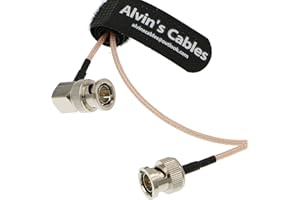 Alvin's Cables BNC męski na męski RG179 kabel koncentryczny do BMCC VIDEO Blackmagic kamera kąt prosty do prostej 1M