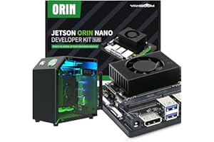 Yahboom Jetson Orin Nano 8GB Development Board Kit 40TOP, with Jetson Case, RGB Cooling, USB Microphone Camera, Electronic Kit Intelligence Ubuntu20.04 Provide ROS2 Data (Orin Nano 8GB Mini PC Kit)