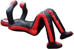 ROX Fit Grappling Dummy Suitable for MMA Combat Mixed Martial Arts Training, Fitness, Red Black/Blue