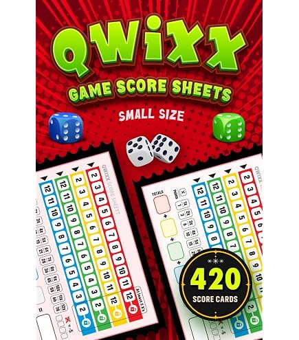 Qwixx 4021 Lot De 2 Blocs De Scores Supplémentaires (2 X 80 Fiches Qwixx 4021 Lot De 2 Blocs De Scores Supplémentaires (2 X 80 Fiches