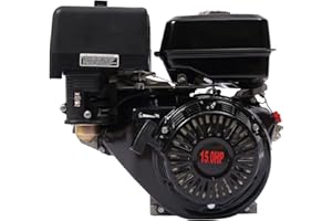 AREAO 15 PS 4-Takt-Benzinmotor, 190F Benzinmotor, 9700W geräuscharmer Motor für Wasserpumpen, Generatoren, Go-Karts (Schwarz)