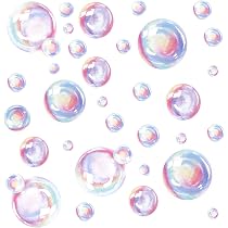 Bubble Decor Colorful Bubbles Wall Decal - Underwater Ocean Theme For ...